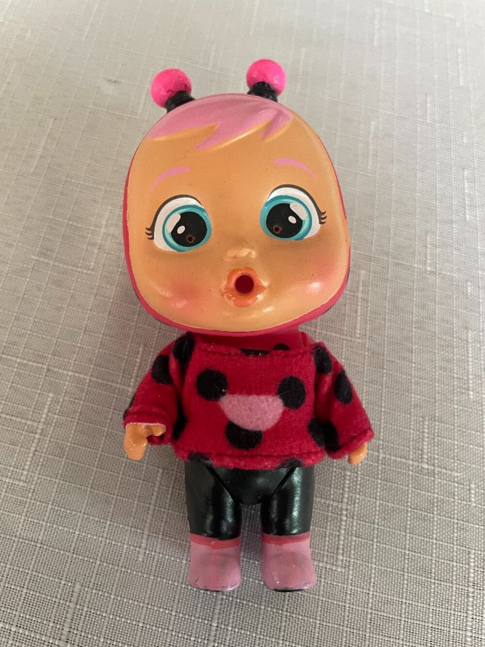 Cry Babies Magic Tears Ladybug Baby Doll Toy 5" Collectible!